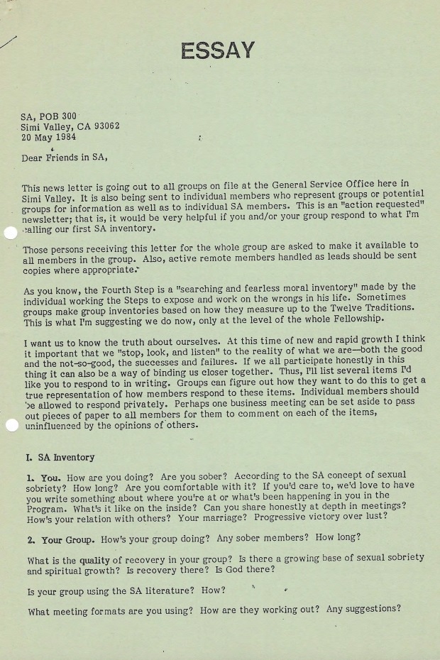 May 1984 ESSAY Cover