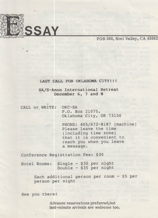 November 1985 ESSAY Cover