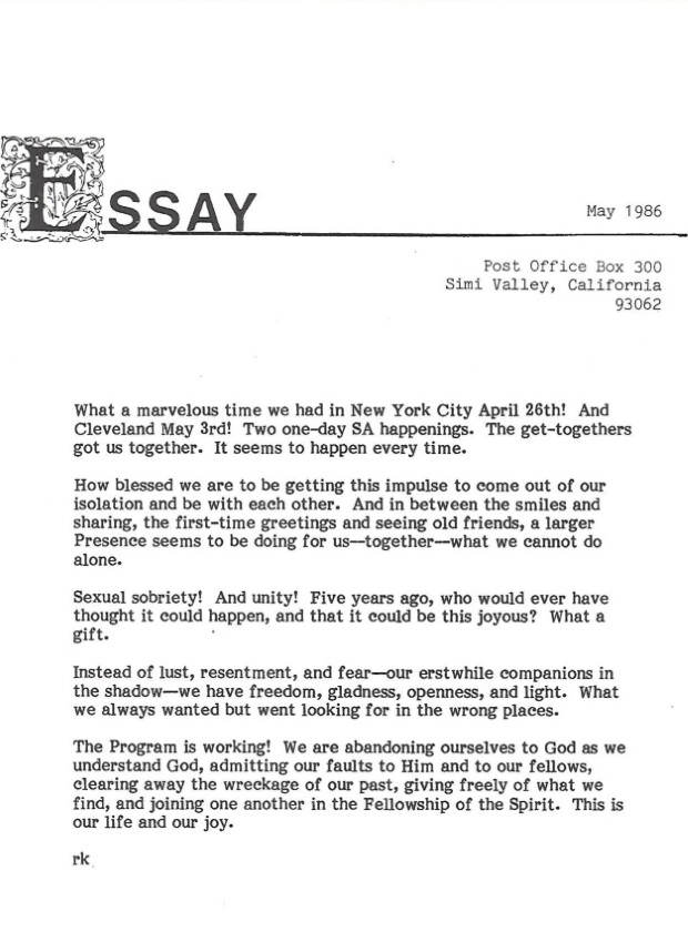 May 1986 ESSAY Cover
