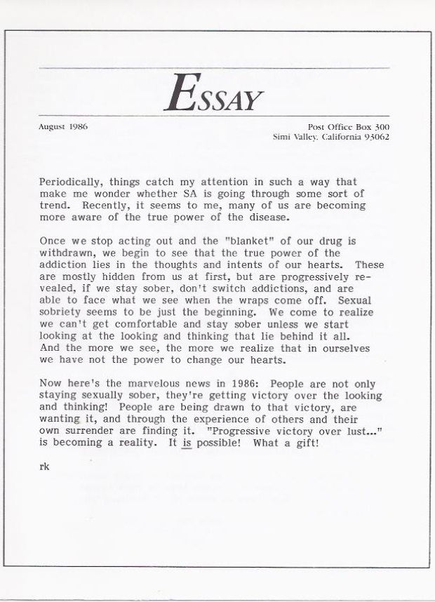August 1986 ESSAY Cover