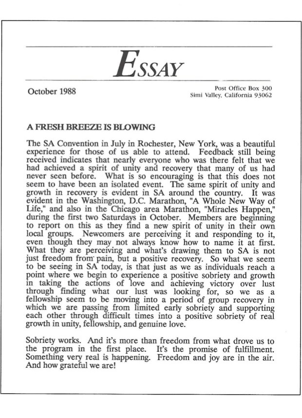 October 1988 ESSAY Cover