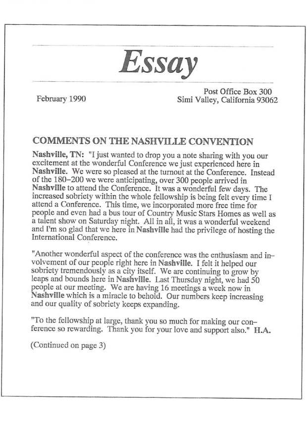 February 1990 ESSAY Cover