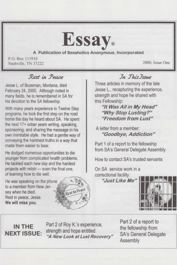 2000, Issue One ESSAY Cover