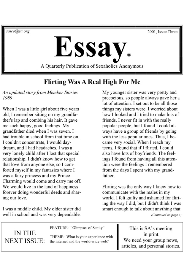 2001, Issue Three ESSAY Cover