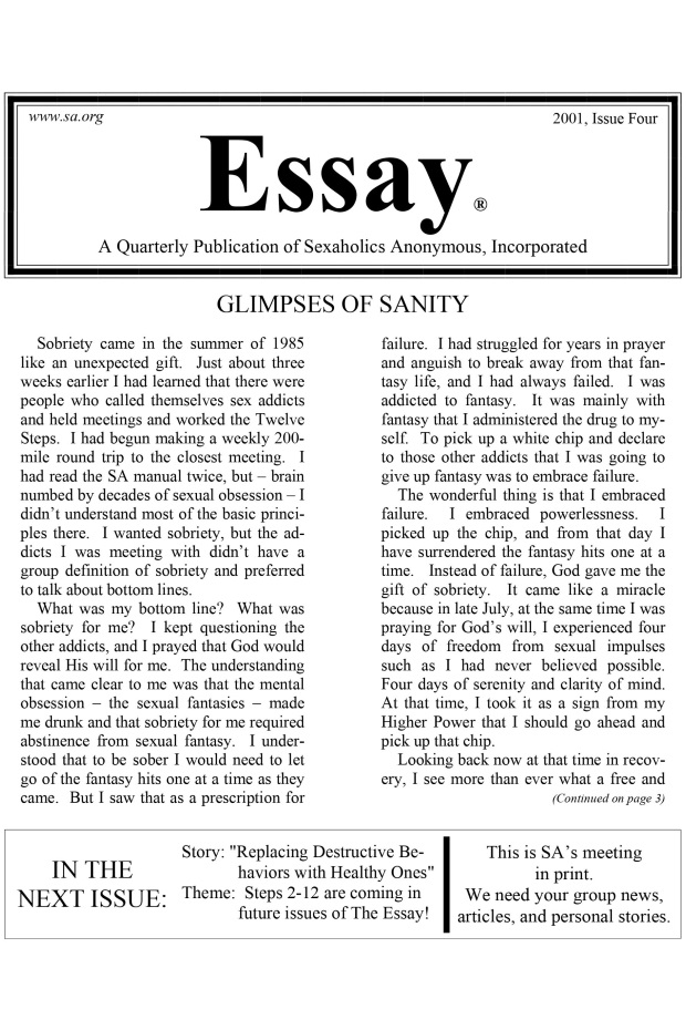 2001, Issue Four ESSAY Cover