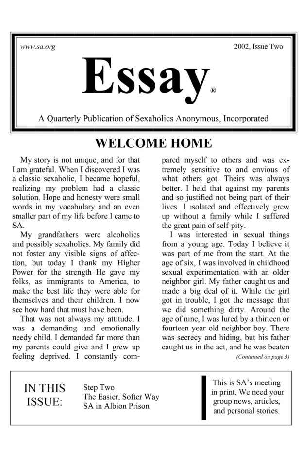 2002, Issue Two ESSAY Cover