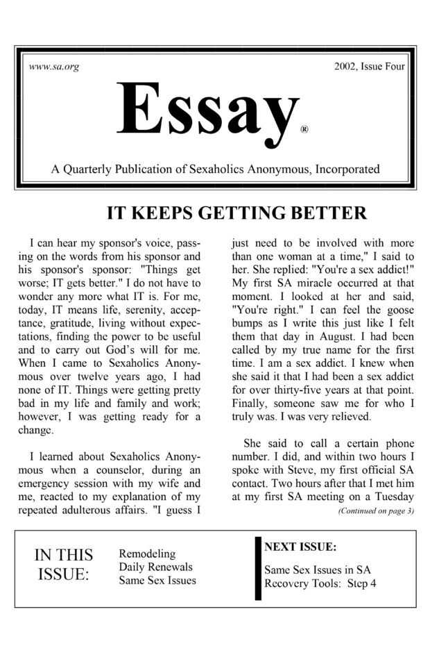 2002, Issue Four ESSAY Cover