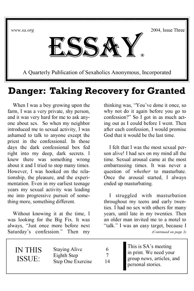 2004, Issue Three ESSAY Cover