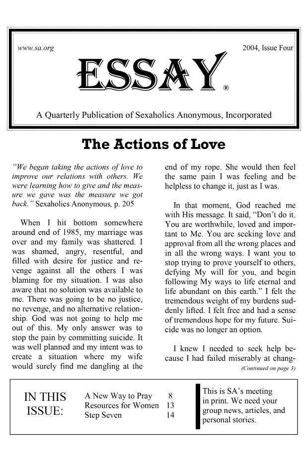 2004, Issue Four ESSAY Cover