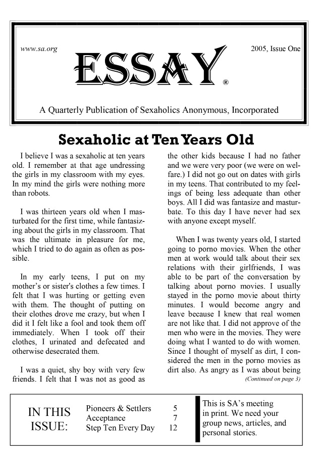 2005, Issue One ESSAY Cover